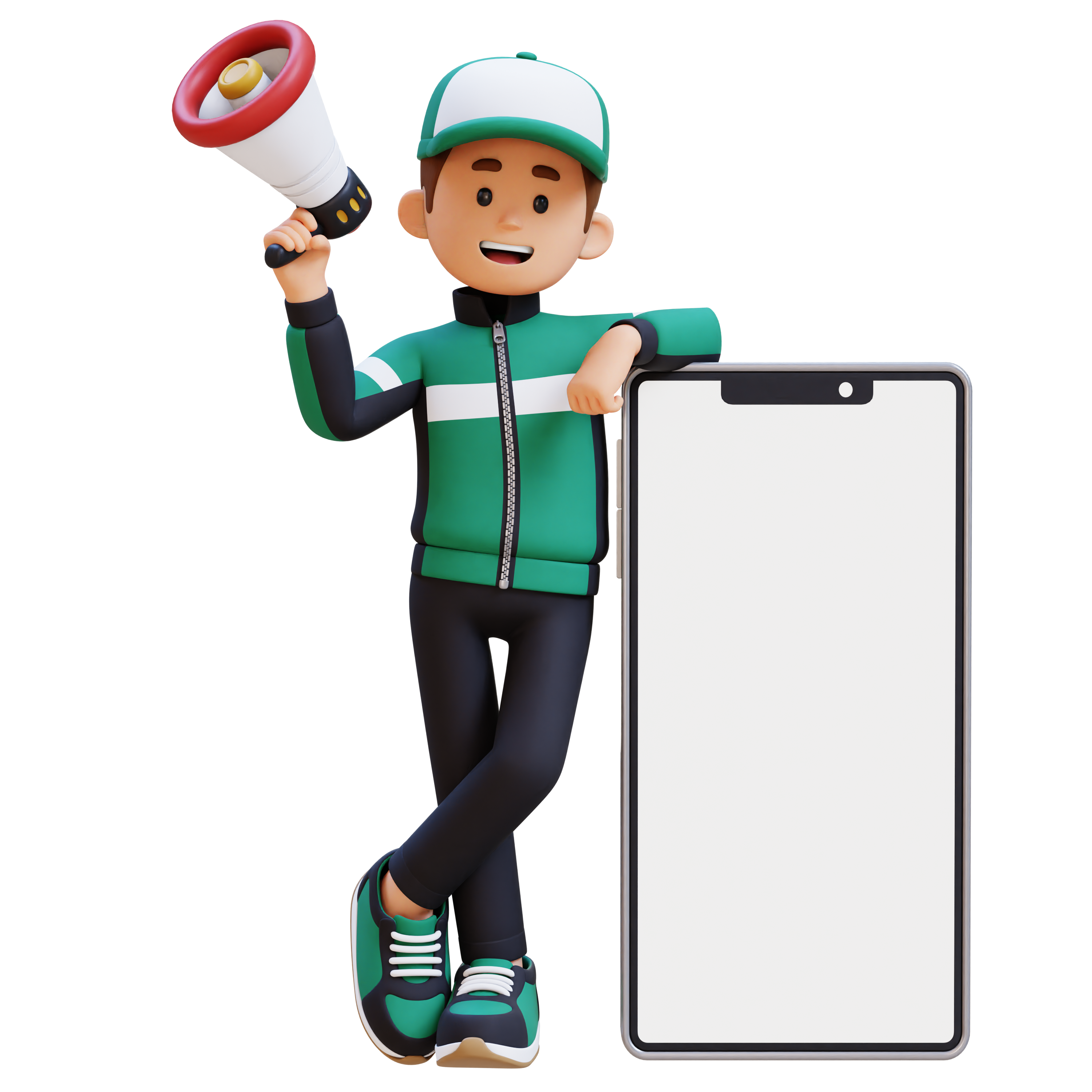 BADOU courier presenting the contact screen